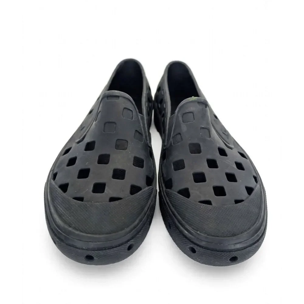 Vans Trek Slip-On TRK Mens 6 Black Rubber Perforated Water Shoe Used Flaw